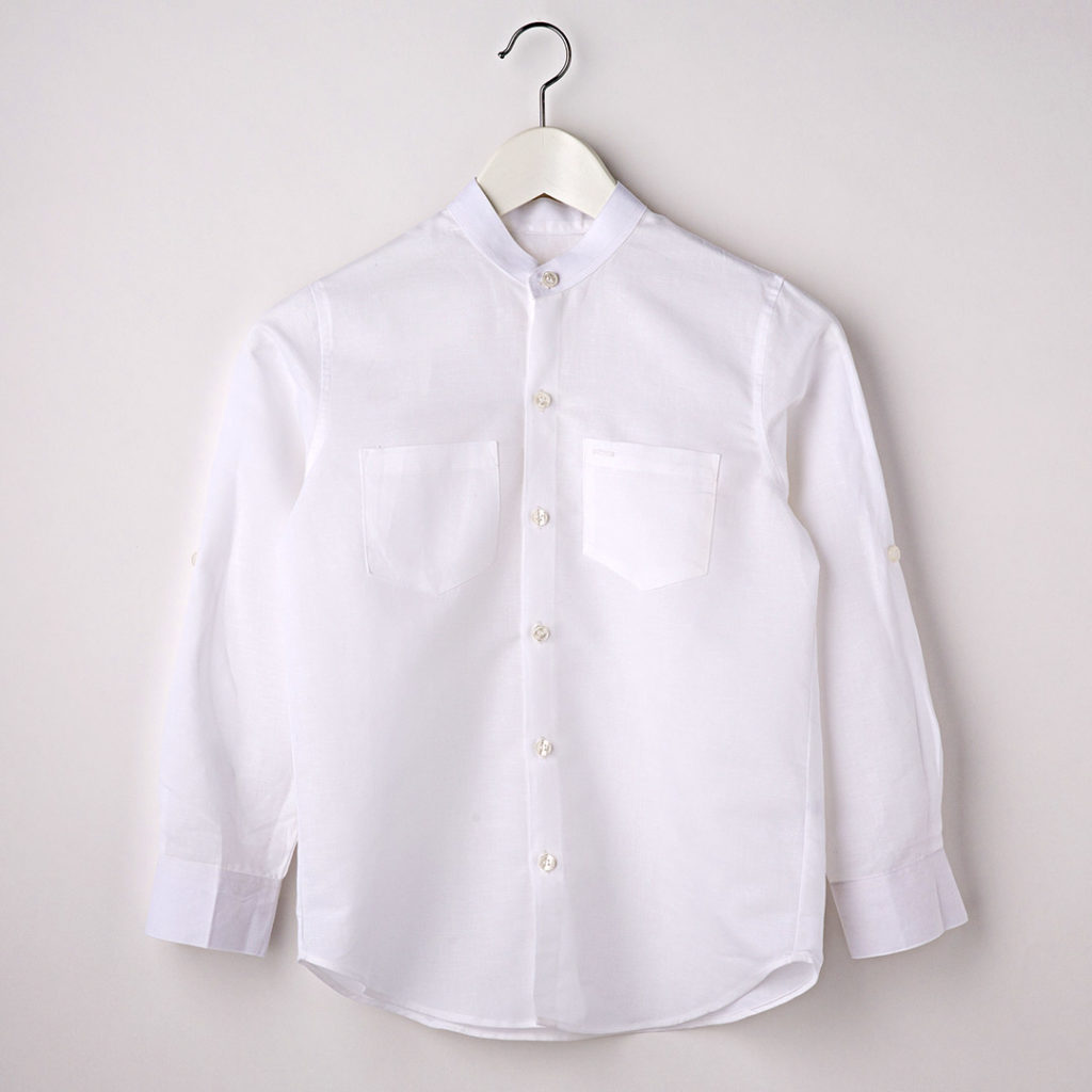 First Holy Communion Shirt | Long Sleeve Linen White Shirt | Boys Linen ...