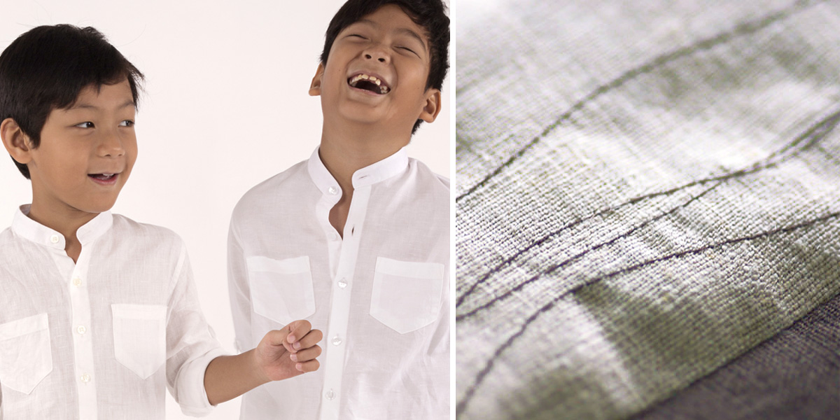 Boys and linen are made for each other.